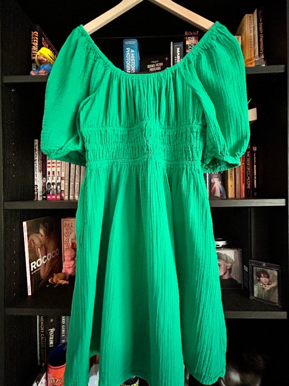 Gap Green Smocked Peasant Dress - Large 💚🍀